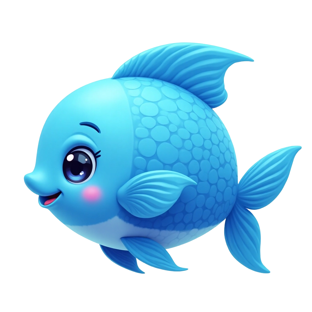 Blue Fish Character